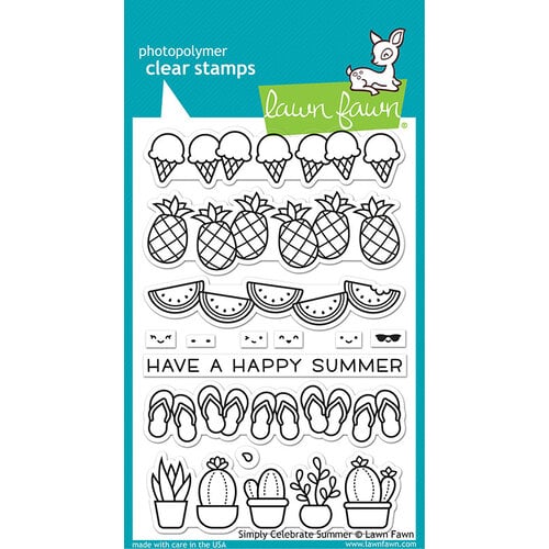 Lawn Fawn - Clear Photopolymer Stamps - Simply Celebrate Summer