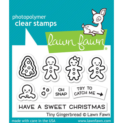 Lawn Fawn - Clear Photopolymer Stamps - Tiny Gingerbread