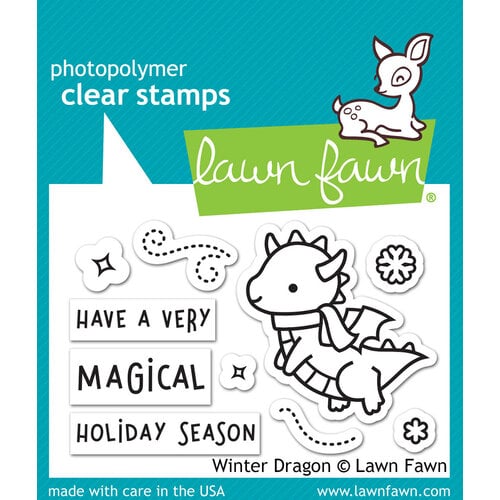 Lawn Fawn - Clear Photopolymer Stamps - Winter Dragon