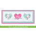 Lawn Fawn - Lawn Cuts - Dies - Scalloped Slimline with Hearts Landscape