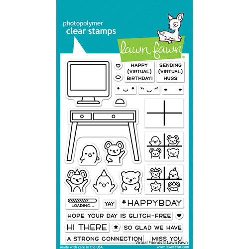 Lawn Fawn - Clear Photopolymer Stamps - Virtual Friends