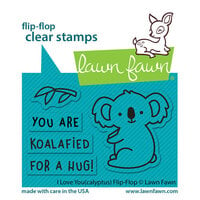 Lawn Fawn - Clear Photopolymer Stamps - Flip-Flop - I Love Youcalyptus