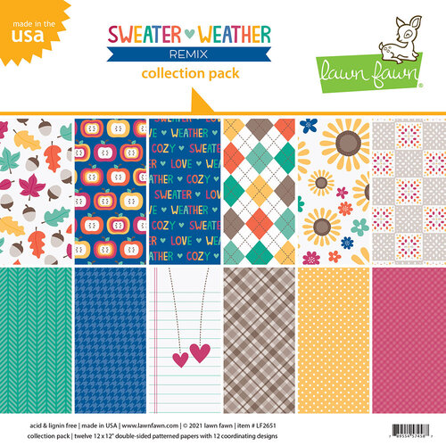 Lawn Fawn - Sweater Weather Remix Collection - 12 x 12 Collection Pack