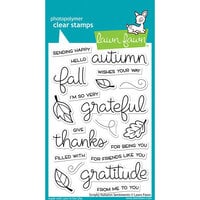 Lawn Fawn - Clear Photopolymer Stamps - Scripty Autumn Sentiments