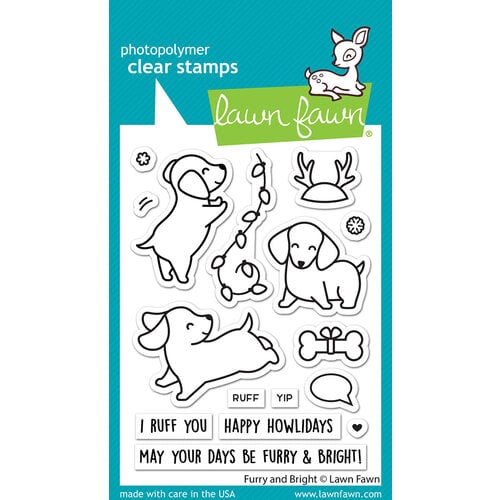 Lawn Fawn - Christmas - Clear Photopolymer Stamps - Furry and Bright