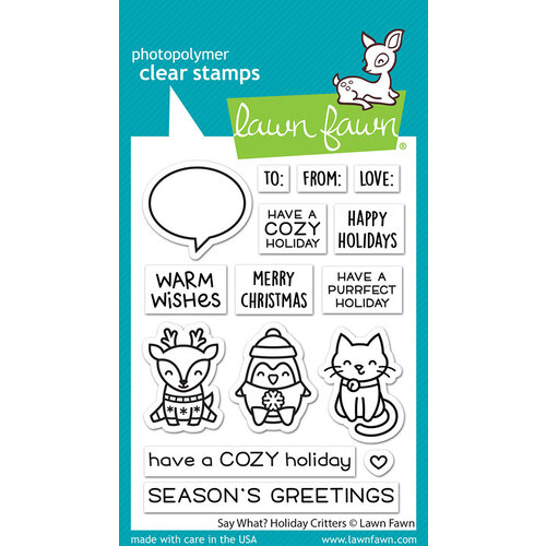 Lawn Fawn - Christmas - Clear Photopolymer Stamps - Say What Holiday Critters