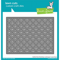 Lawn Fawn - Lawn Cuts - Dies - Quilted Heart Backdrop - Landscape