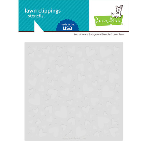 Lawn Fawn - Stencils - Lots of Hearts Background
