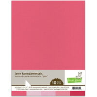 Lawn Fawn - 8.5 x 11 Textured Canvas Cardstock - Pink - 10 Pack
