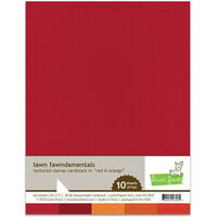 Lawn Fawn - 8.5 x 11 Textured Canvas Cardstock - Red and Orange - 10 Pack