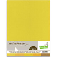 Lawn Fawn - 8.5 x 11 Textured Canvas Cardstock - Yellow - 10 Pack