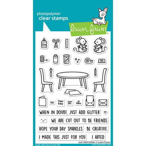 Lawn Fawn - Clear Photopolymer Stamps - Just Add Glitter