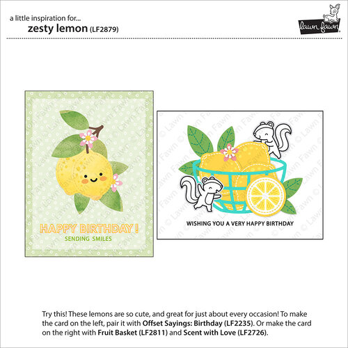 Lawn Fawn - Lawn Cuts - Dies - Zesty Lemon Lawn Fawn - Lawn Cuts - Dies - Zesty Lemon