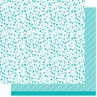 Lawn Fawn - All the Dots Collection - 12 x 12 Double Sided Paper - Jelly Bean Fizz