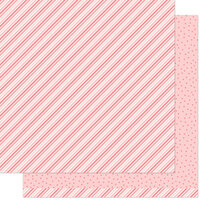 Lawn Fawn - Stripes 'n Sprinkles Collection - 12 x 12 Double Sided Paper - Pink Pow