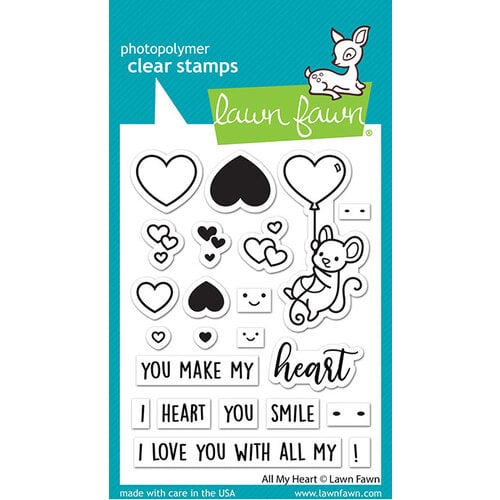Lawn Fawn - Clear Photopolymer Stamps - All My Heart