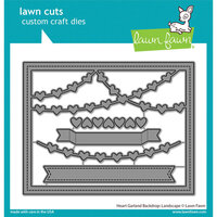 Lawn Fawn - Lawn Cuts - Dies - Heart Garland Backdrop - Landscape