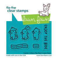 Lawn Fawn - Clear Photopolymer Stamps - Coaster Critters Flip-Flop