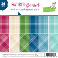 Lawn Fawn - Favorite Flannel Collection - Christmas - 6 x 6 Petite Paper Pack