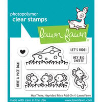 Lawn Fawn - Clear Photopolymer Stamps - Hay There Hayrides - Mice Add-On