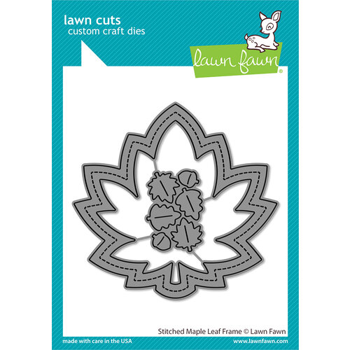 Lawn Fawn - Lawn Cuts - Dies - Stitched Maple Leaf Frame