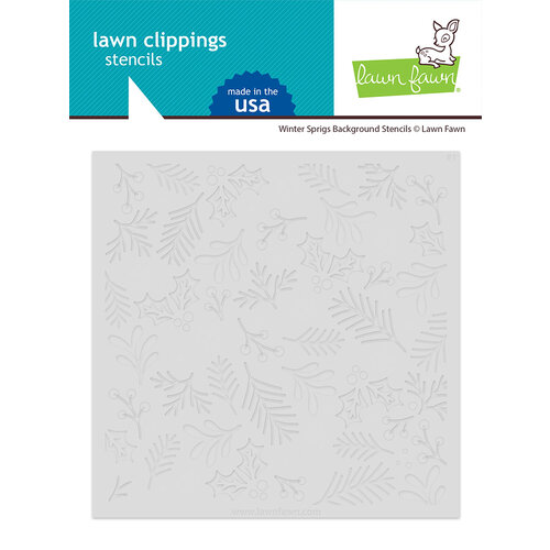 Lawn Fawn - Christmas - Stencils - Winter Sprigs Background