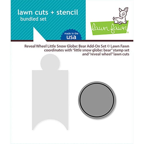 Lawn Fawn - Little Snow Globe Collection - Dies - Bear Add-on