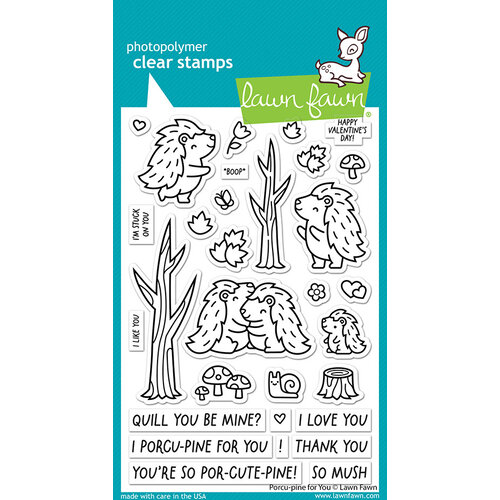 Lawn Fawn - Clear Photopolymer Stamps - Porcu-Pine For You