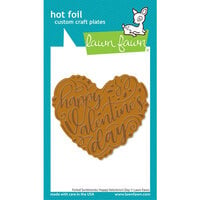 Lawn Fawn - Hot Foil Plates - Foiled Sentiments Happy Valentine's Day