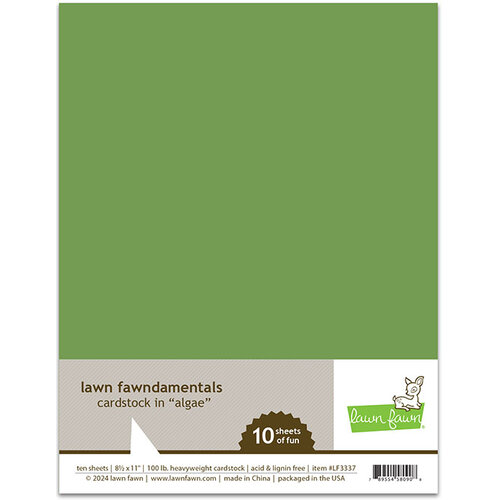 Lawn Fawn - 8.5 x 11 Cardstock - Algae
