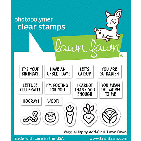 Lawn Fawn - Clear Photopolymer Stamps - Veggie Happy - Add-On Lawn Fawn - Clear Photopolymer Stamps - Veggie Happy - Add-On