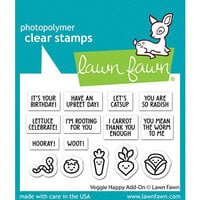 Lawn Fawn - Clear Photopolymer Stamps - Veggie Happy - Add-On