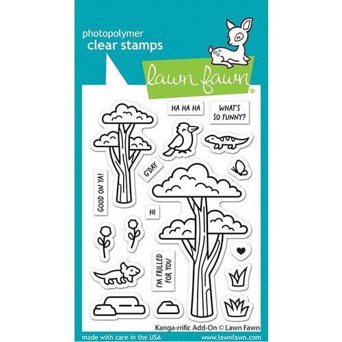 Lawn Fawn - Clear Photopolymer Stamps - Kanga-Rrific - Add-On