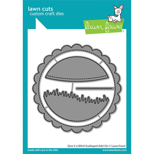 Lawn Fawn - Lawn Cuts - Dies - Give It A Whirl Scalloped - Add-On