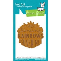 Lawn Fawn - Hot Foil - Foiled Sentiments - Sending Rainbows