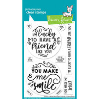 Lawn Fawn - Clear Photopolymer Stamps - Give It A Whirl Messages - Friends