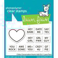Lawn Fawn - Clear Photopolymer Stamps - Critter Conversation Hearts Add-On