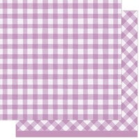 Lawn Fawn - Giddy for Gingham Collection - 12 x 12 Double Sided Paper - Berries