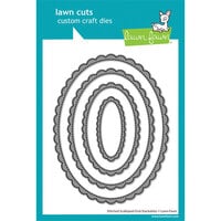 Lawn Fawn - Lawn Cuts - Dies - Stitched Scalloped Oval Stackables