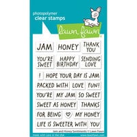 Lawn Fawn - Clear Photopolymer Stamps - Jam And Honey Sentiments