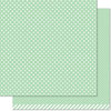 Lawn Fawn - Let's Polka, Mon Amie Collection - 12 x 12 Double Sided Paper - Mint Polka