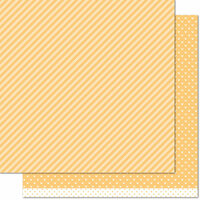 Lawn Fawn - Let's Polka, Mon Amie Collection - 12 x 12 Double Sided Paper - Lemon Line Dance