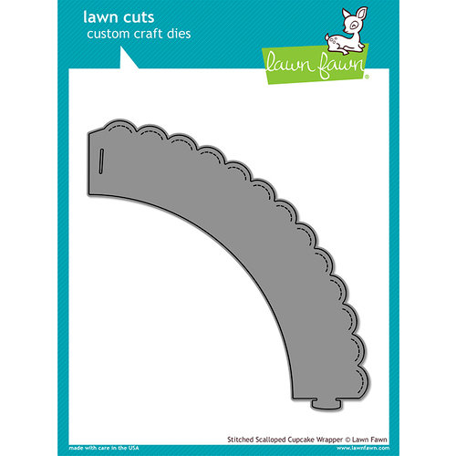 Lawn Fawn - Lawn Cuts - Dies - Stitched Scalloped Cupcake Wrapper