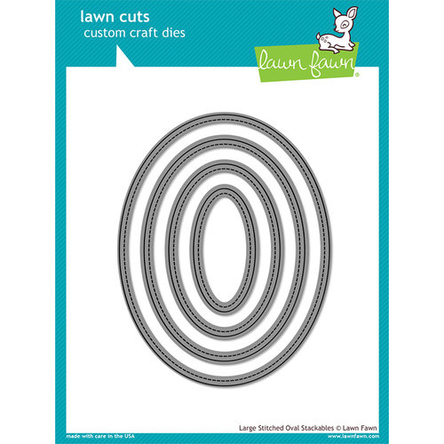 Lawn Fawn - Lawn Cuts - Dies - Large Stitched Oval Stackables