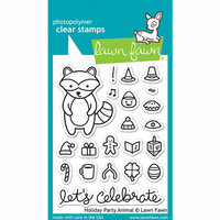Lawn Fawn - Clear Photopolymer Stamps - Holiday Party Animal