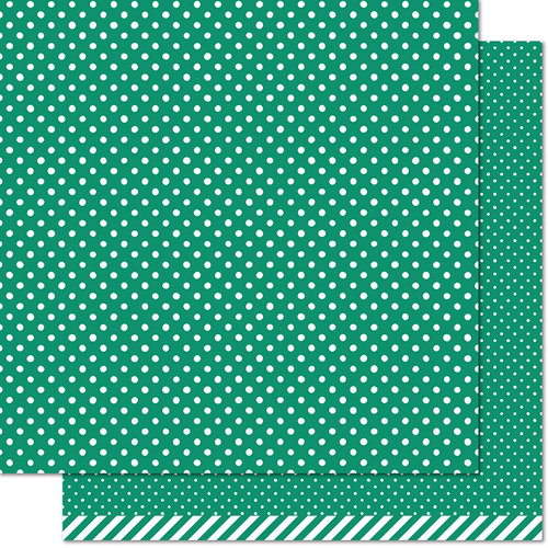 Lawn Fawn - Lets Polka in the Dark Collection - 12 x 12 Double Sided Paper - Frankenstein Polka