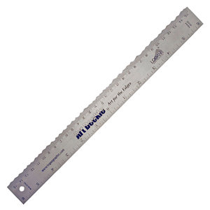 Logan Graphic Products - Art Deckle - 12 Inch Ruler - Medium Edge - Tearing and Embossing Tool, CLEARANCE