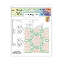 Lisa Horton Crafts - Art Stencils - Layered Floral Roses