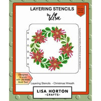 Lisa Horton Crafts - Layering Stencils - Christmas Wreath