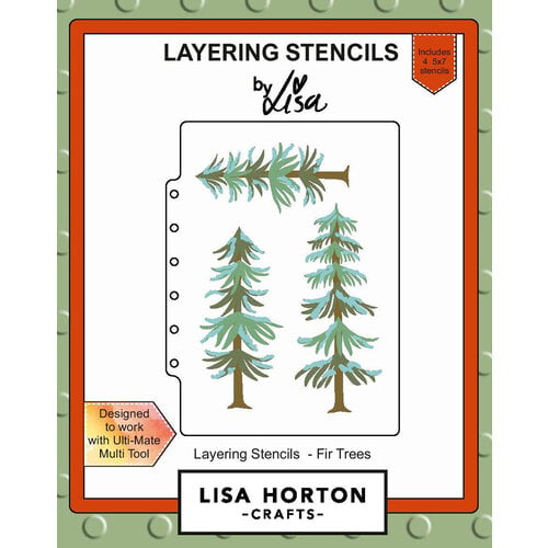 Lisa Horton Crafts - Christmas - Layering Stencils - Fir Trees